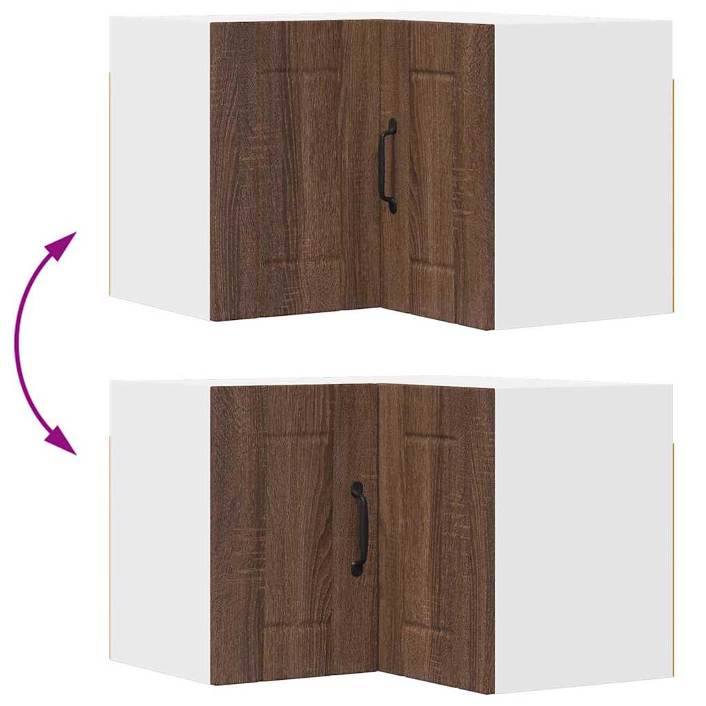 Kitchen Wall Cabinet Brown Oak 57 x 57 x 40 cm Engineered Wood