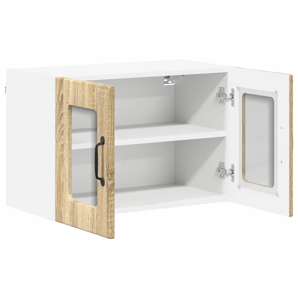 Kitchen Wall Cabinet with Door 2 pcs Sonoma Oak 60 x 31 x 40 cm