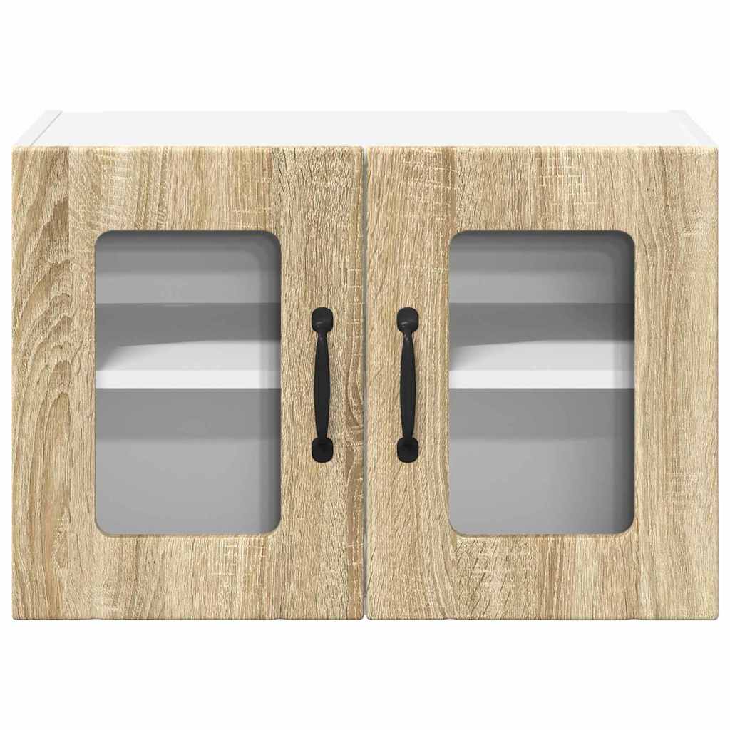 Kitchen Wall Cabinet with Door 2 pcs Sonoma Oak 60 x 31 x 40 cm