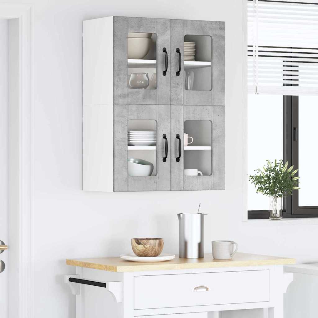Kitchen Wall Cabinet 2 pcs Concrete Grey 60 x 31 x 40 cm