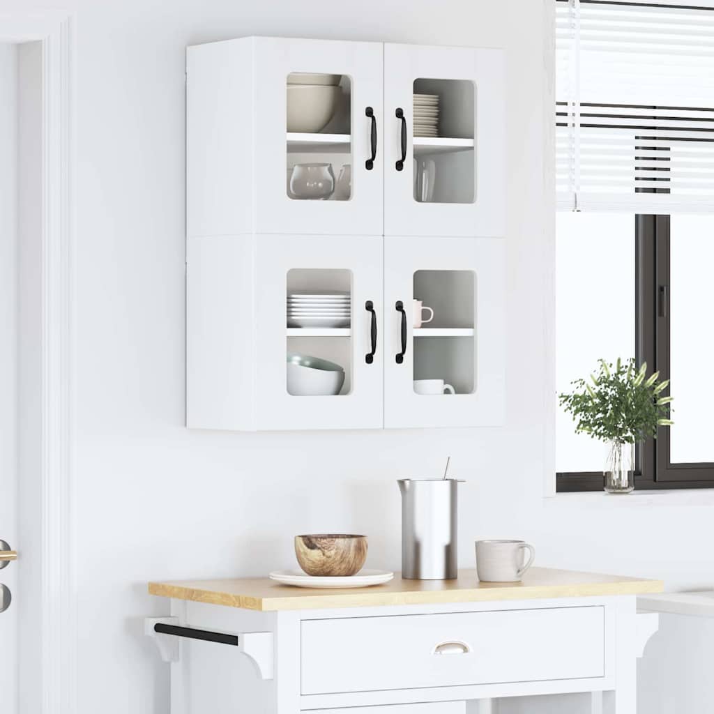 Kitchen Wall Cabinet 2 pcs High Gloss White 60 x 31 x 40 cm