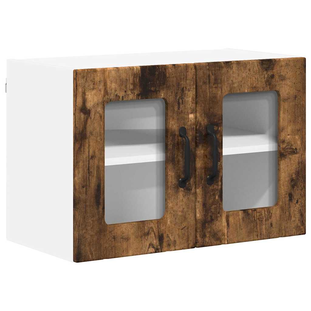 Kitchen Wall Cabinet with Door 2 pcs Smoked Oak 60 x 31 x 40 cm