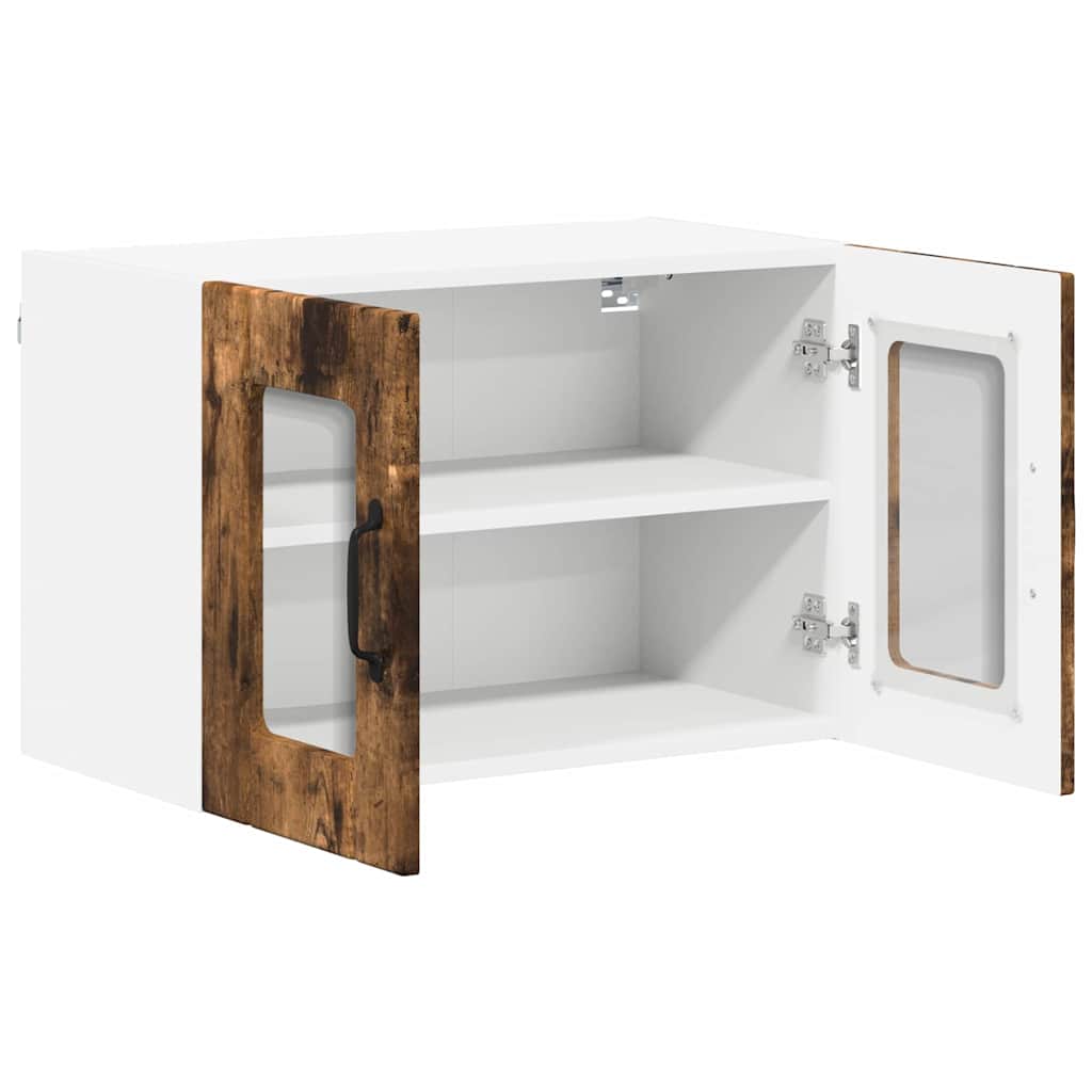 Kitchen Wall Cabinet with Door 2 pcs Smoked Oak 60 x 31 x 40 cm