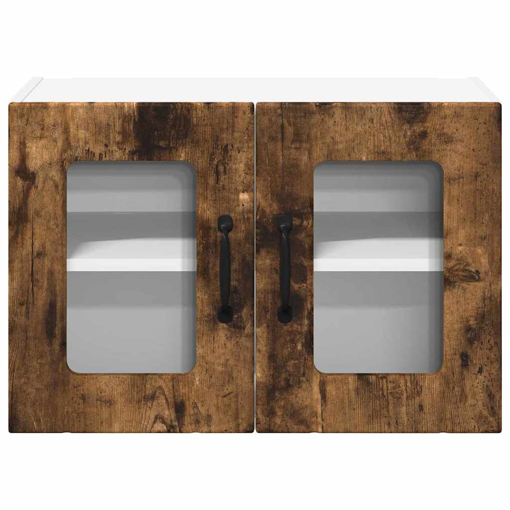 Kitchen Wall Cabinet with Door 2 pcs Smoked Oak 60 x 31 x 40 cm