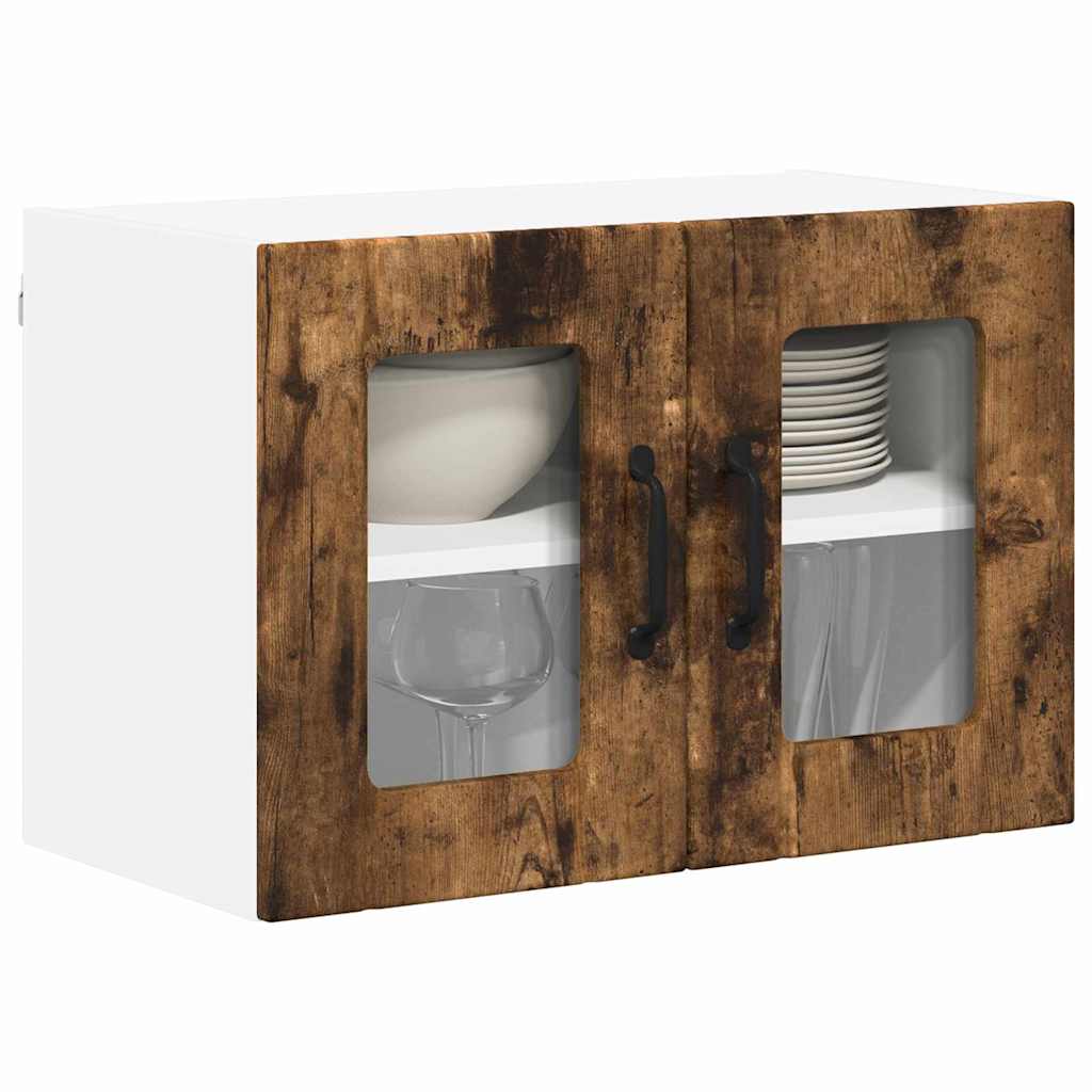 Kitchen Wall Cabinet with Door 2 pcs Smoked Oak 60 x 31 x 40 cm