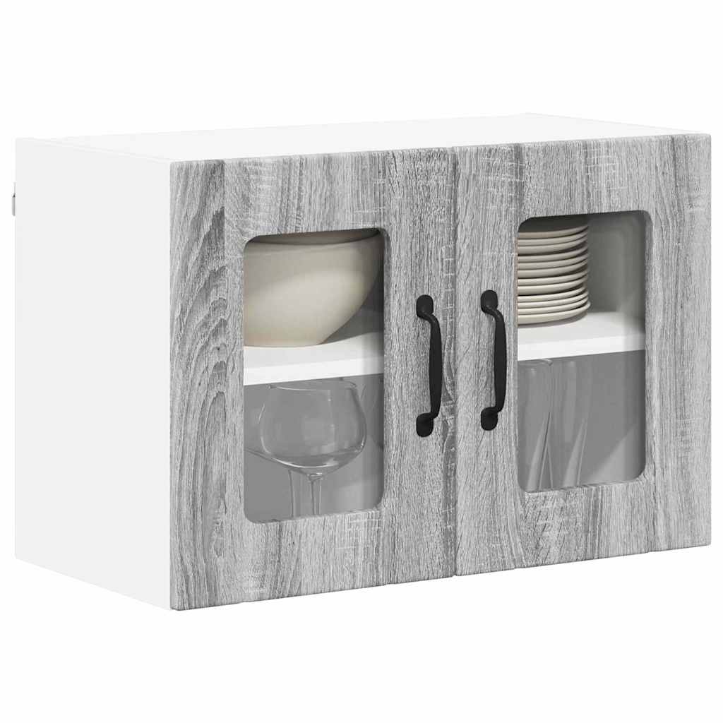 Kitchen Wall Cabinet 2 pcs Grey Sonoma 60 x 31 x 40 cm