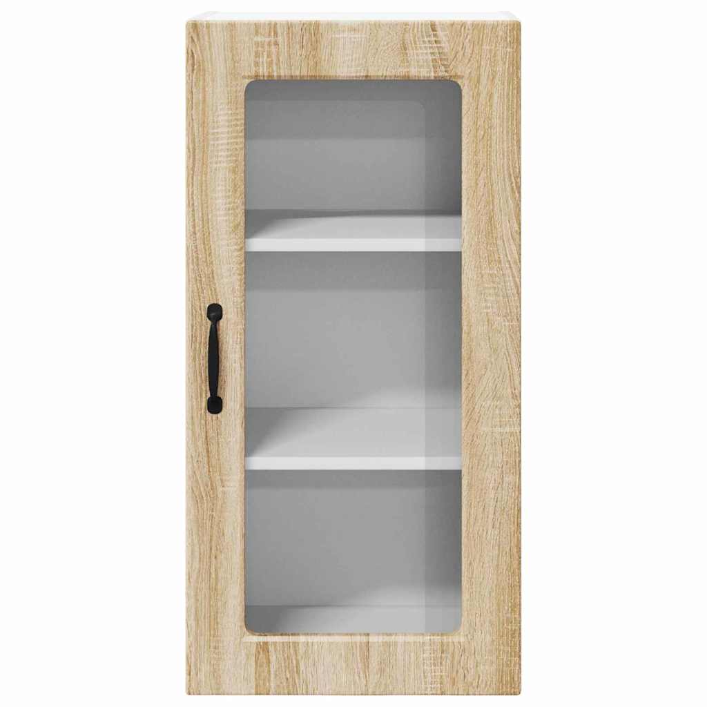Kitchen Wall Cabinet with Door 2 pcs Sonoma Oak 40 x 31 x 80 cm