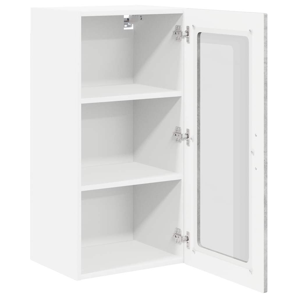 Kitchen Wall Cabinet with Shelf Concrete Grey 40 x 31 x 80 cm