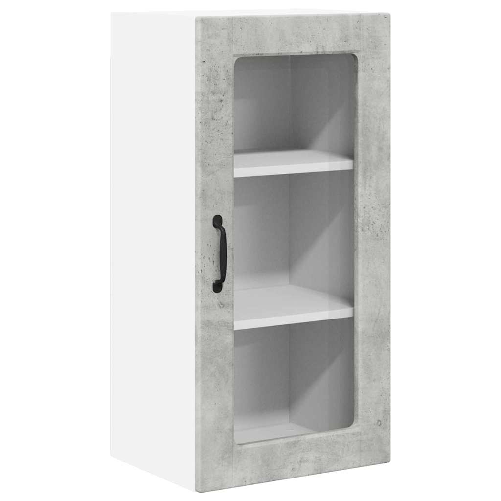 Kitchen Wall Cabinet 2 pcs Concrete Grey 40 x 31 x 80 cm