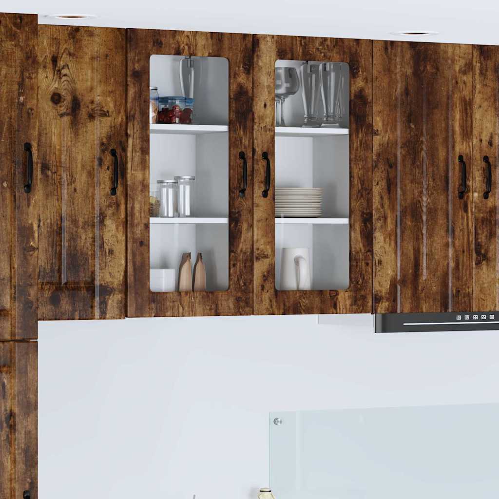 Kitchen Wall Cabinet Smoked Oak 40 x 31 x 80 cm Engineered Wood