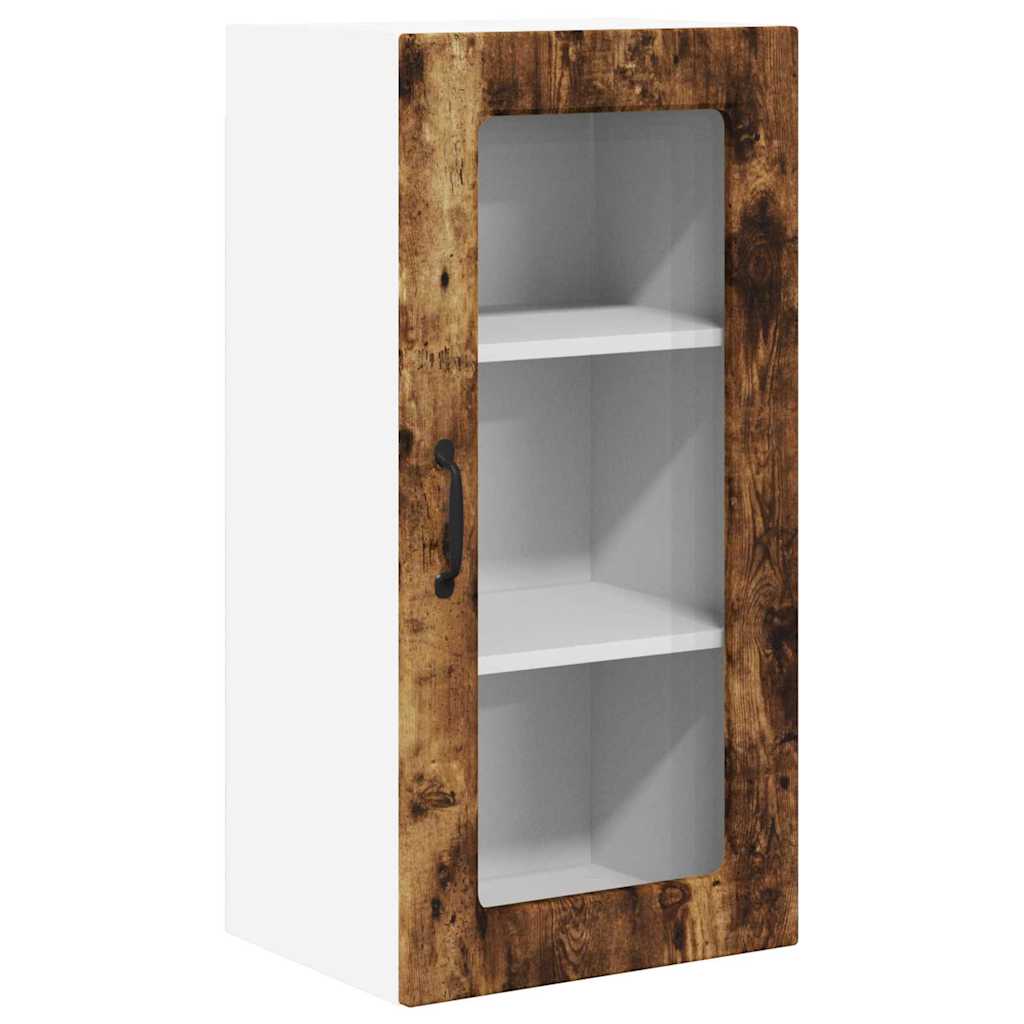 Kitchen Wall Cabinet with Door 2 pcs Smoked Oak 40 x 31 x 80 cm