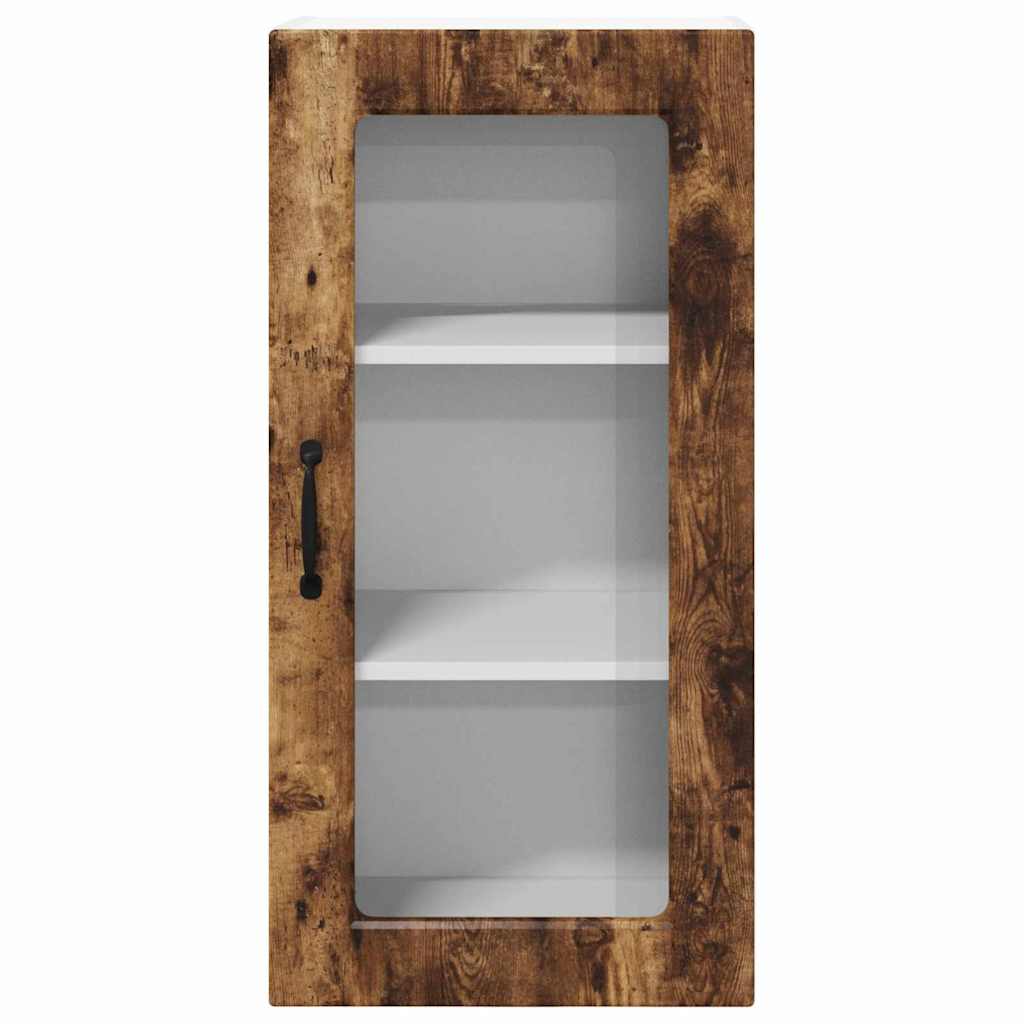 Kitchen Wall Cabinet with Door 2 pcs Smoked Oak 40 x 31 x 80 cm