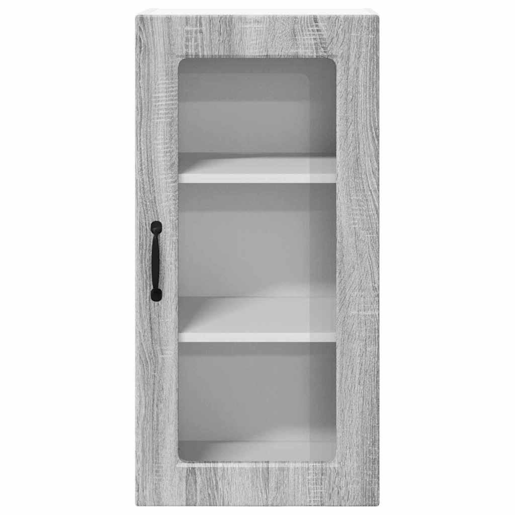 Kitchen Wall Cabinet with Shelf Grey Sonoma 40 x 31 x 80 cm