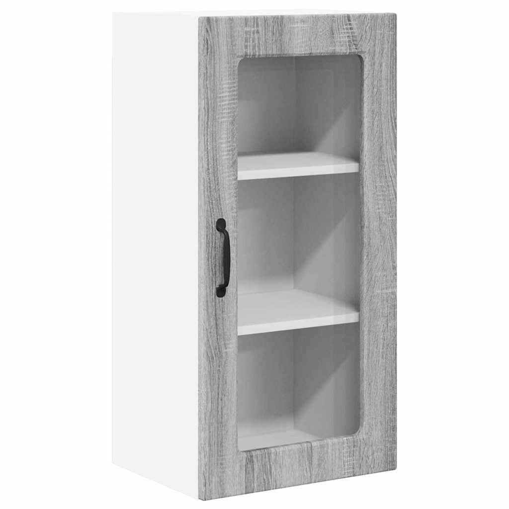 Kitchen Wall Cabinet 2 pcs Grey Sonoma 40 x 31 x 80 cm
