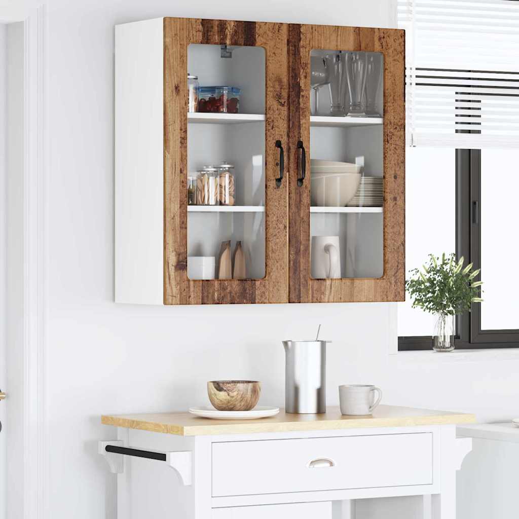 Kitchen Wall Cabinet with Shelf 2 pcs Old Wood 40 x 31 x 80 cm