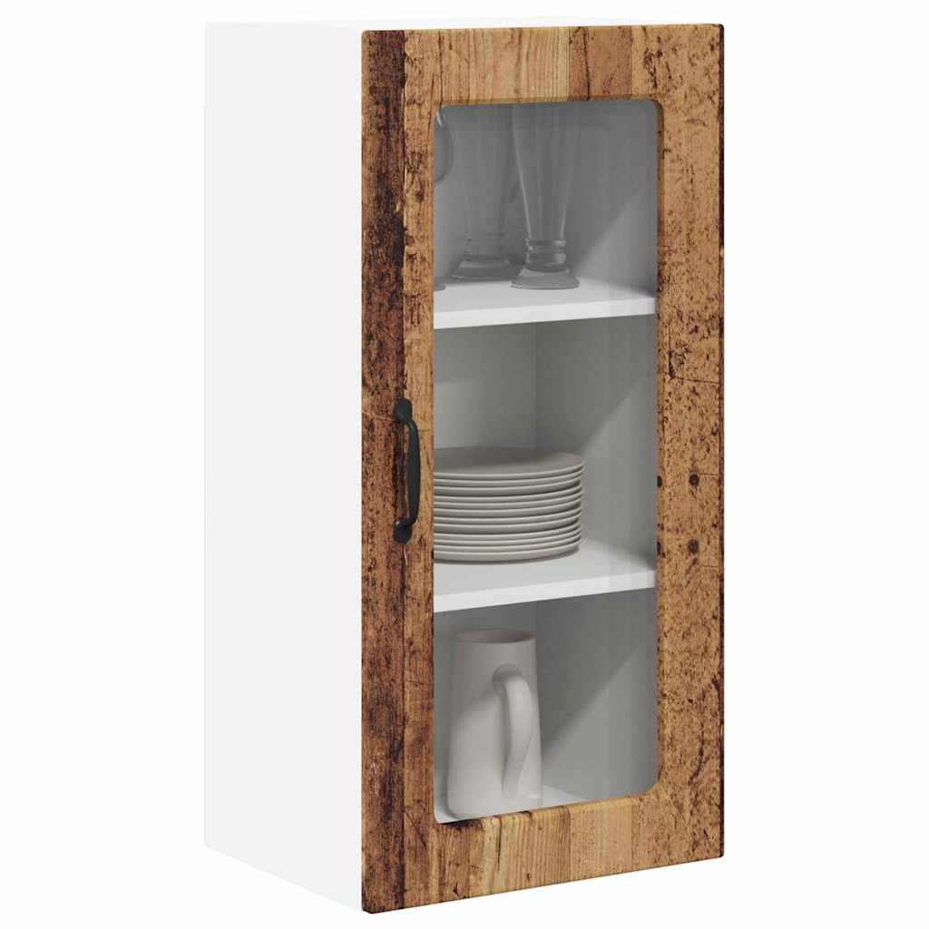 Kitchen Wall Cabinet with Shelf 2 pcs Old Wood 40 x 31 x 80 cm