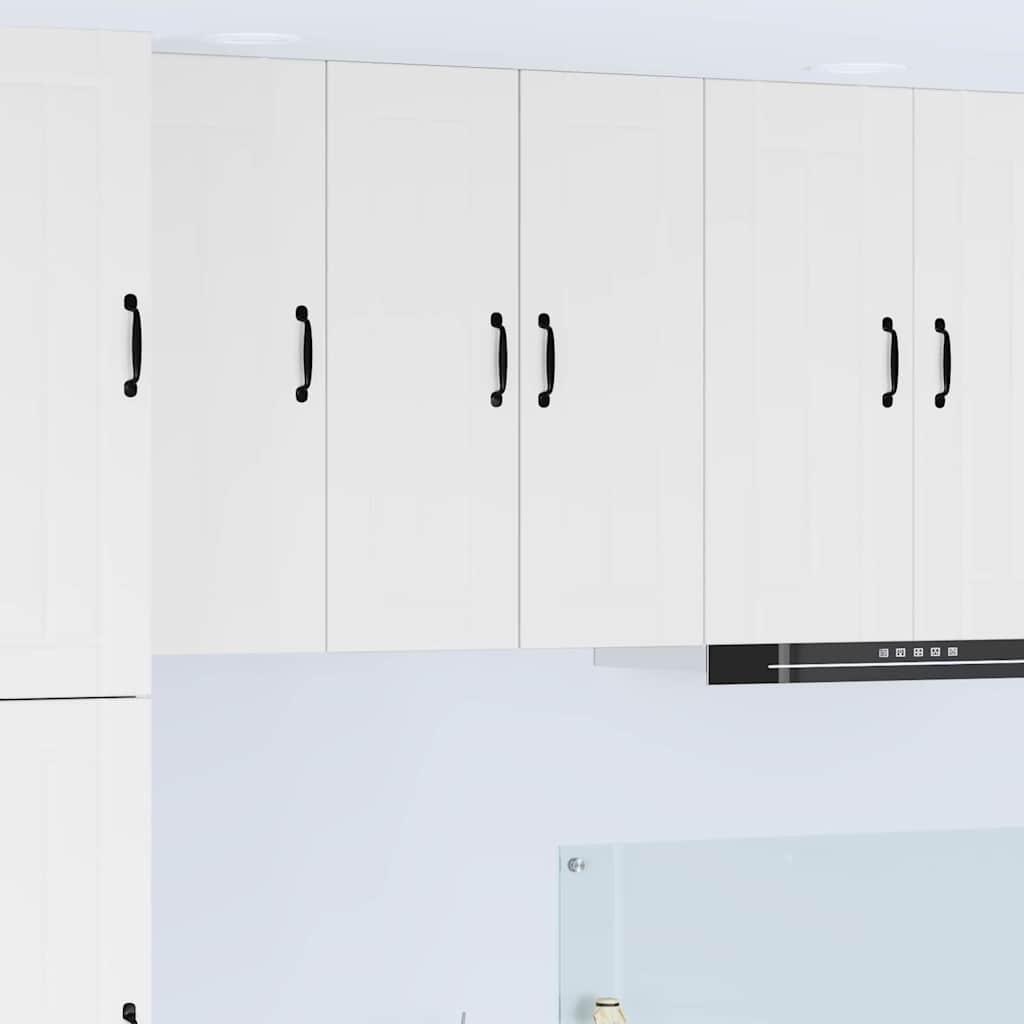 Kitchen Wall Cabinet with Door High Gloss White 30 x 31 x 80 cm