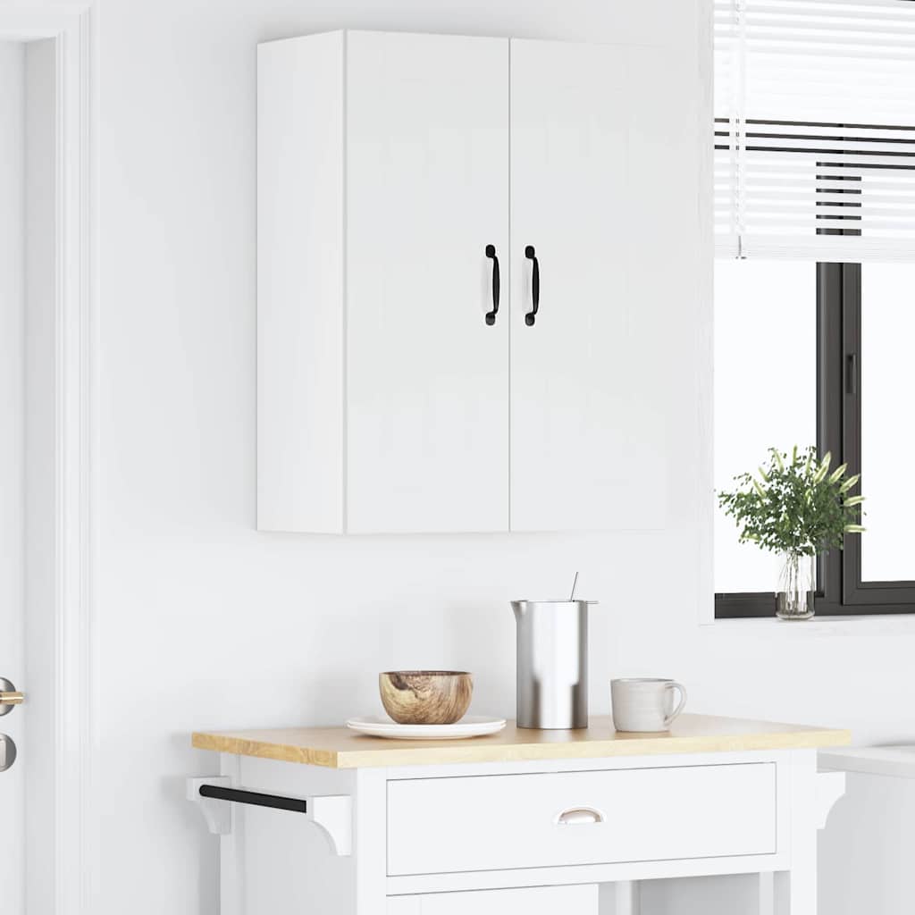 Kitchen Wall Cabinet with Door High Gloss White 30 x 31 x 80 cm