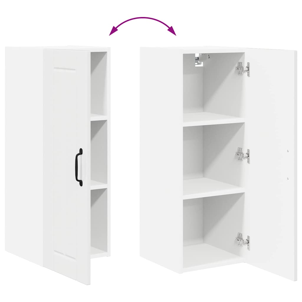 Kitchen Wall Cabinet with Door High Gloss White 30 x 31 x 80 cm