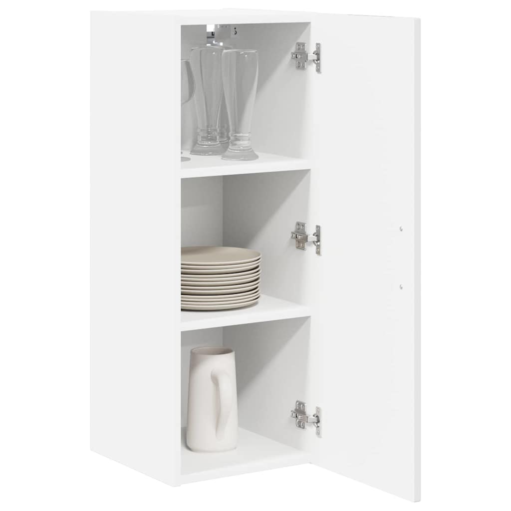 Kitchen Wall Cabinet with Door High Gloss White 30 x 31 x 80 cm