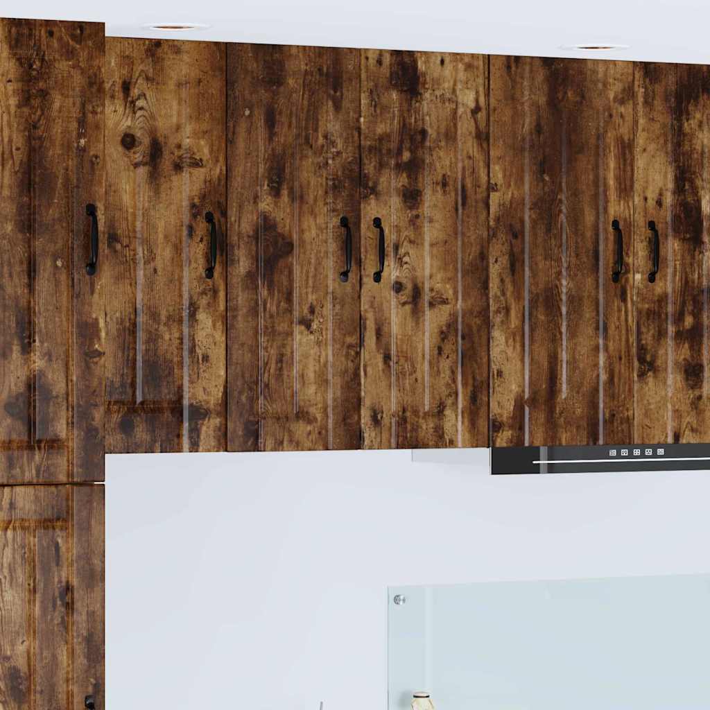 Kitchen Wall Cabinet Smoked Oak 30 x 31 x 80 cm Engineered Wood
