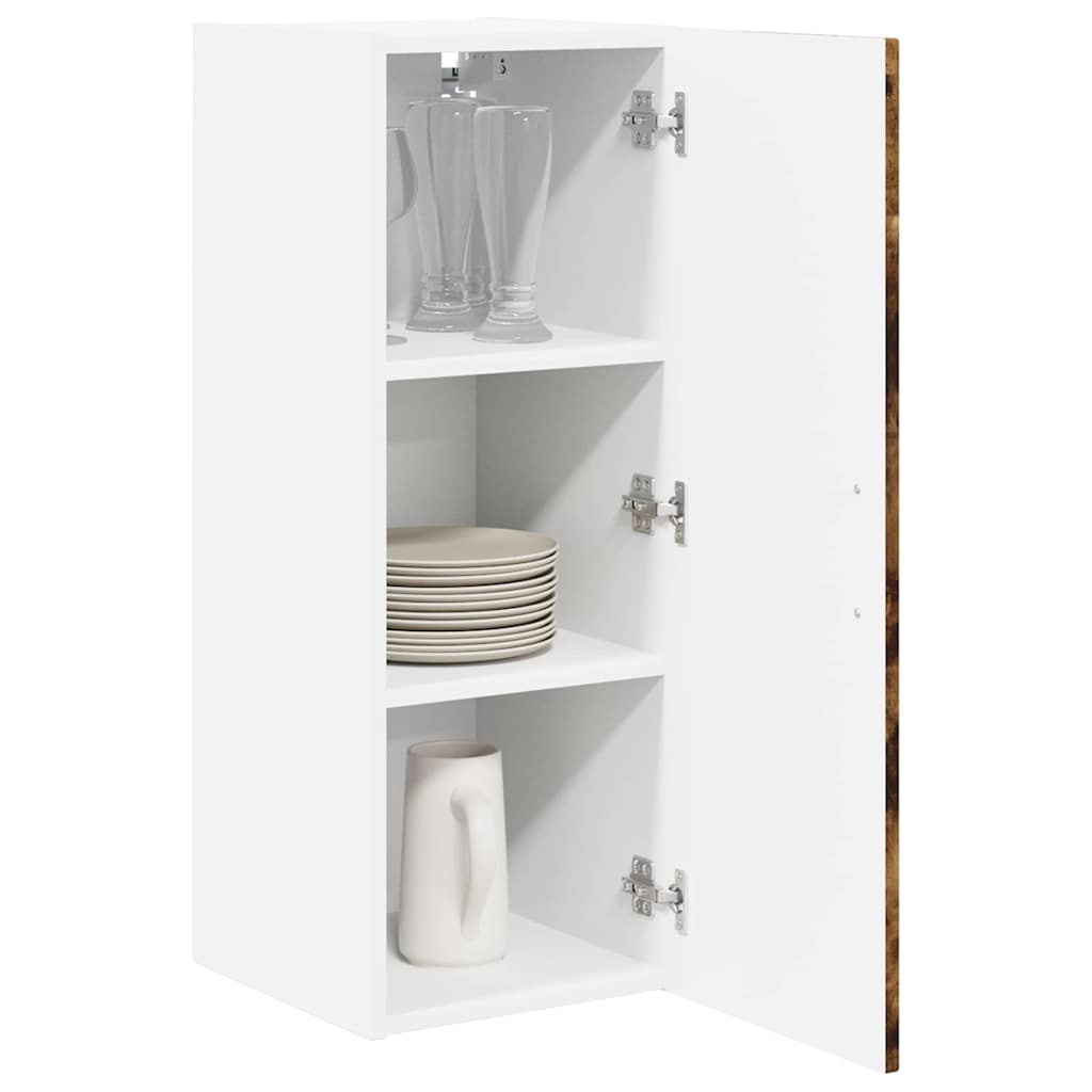 Kitchen Wall Cabinet Smoked Oak 30 x 31 x 80 cm Engineered Wood