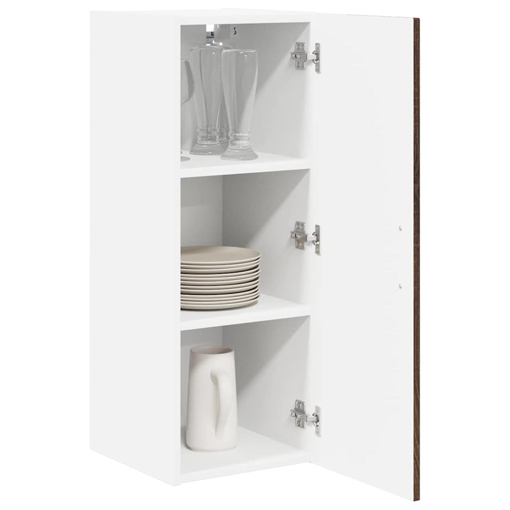 Kitchen Wall Cabinet Brown Oak 30 x 31 x 80 cm Engineered Wood