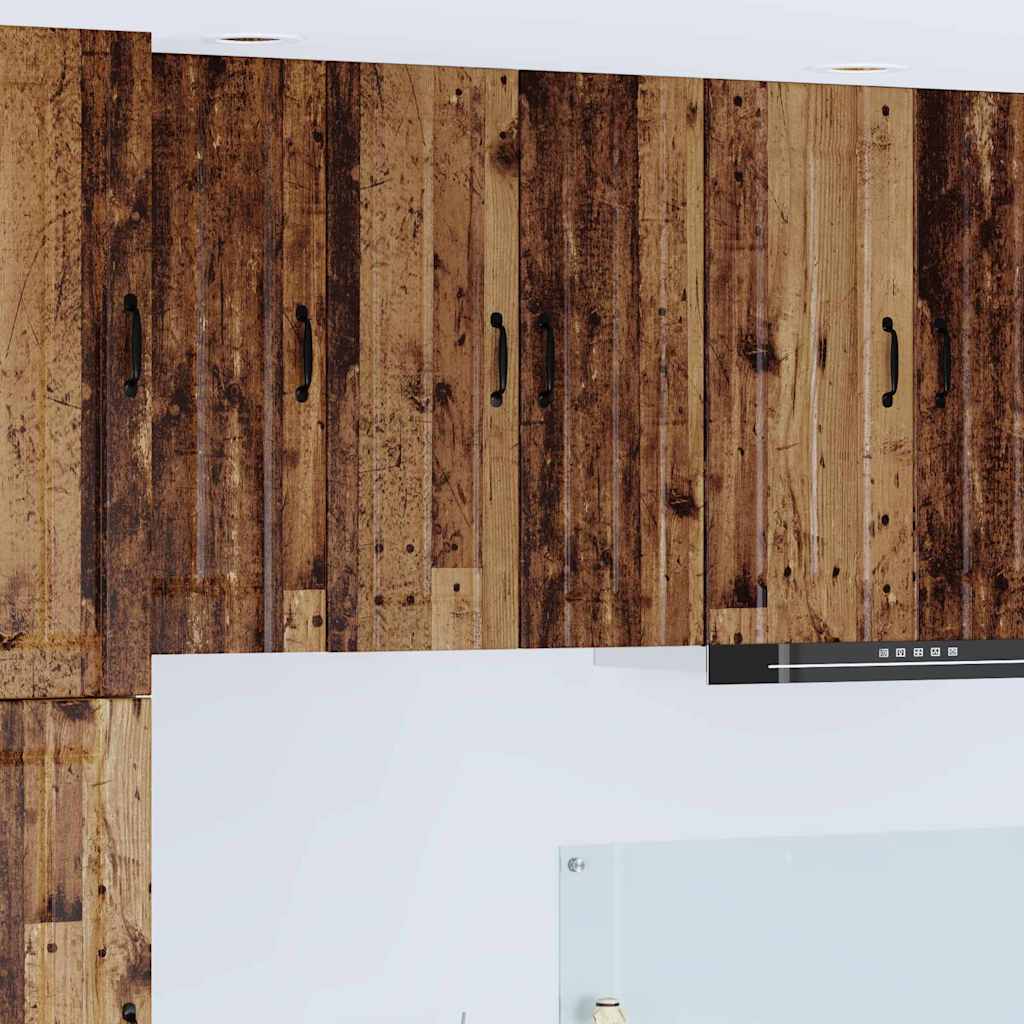 Kitchen Wall Cabinet with Shelf 2 pcs Old Wood 30 x 31 x 80 cm