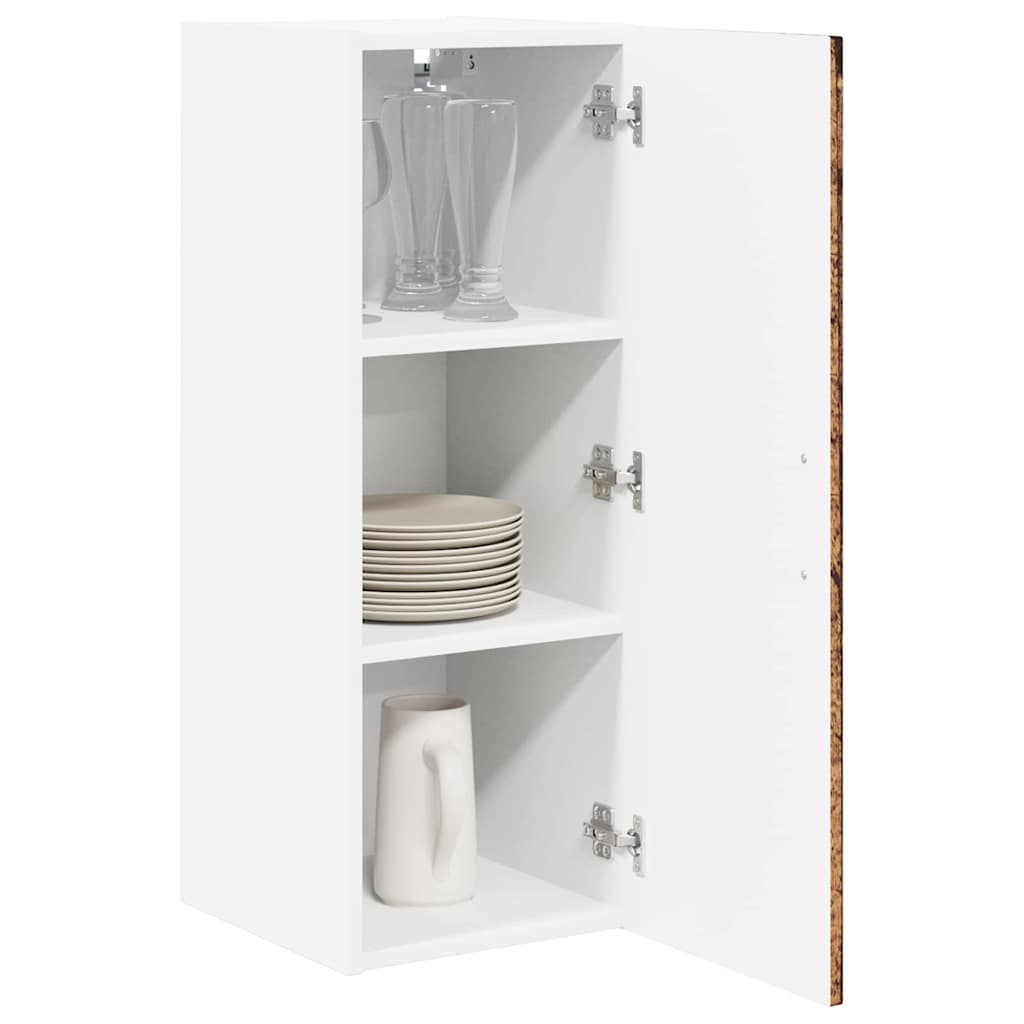 Kitchen Wall Cabinet with Shelf 2 pcs Old Wood 30 x 31 x 80 cm