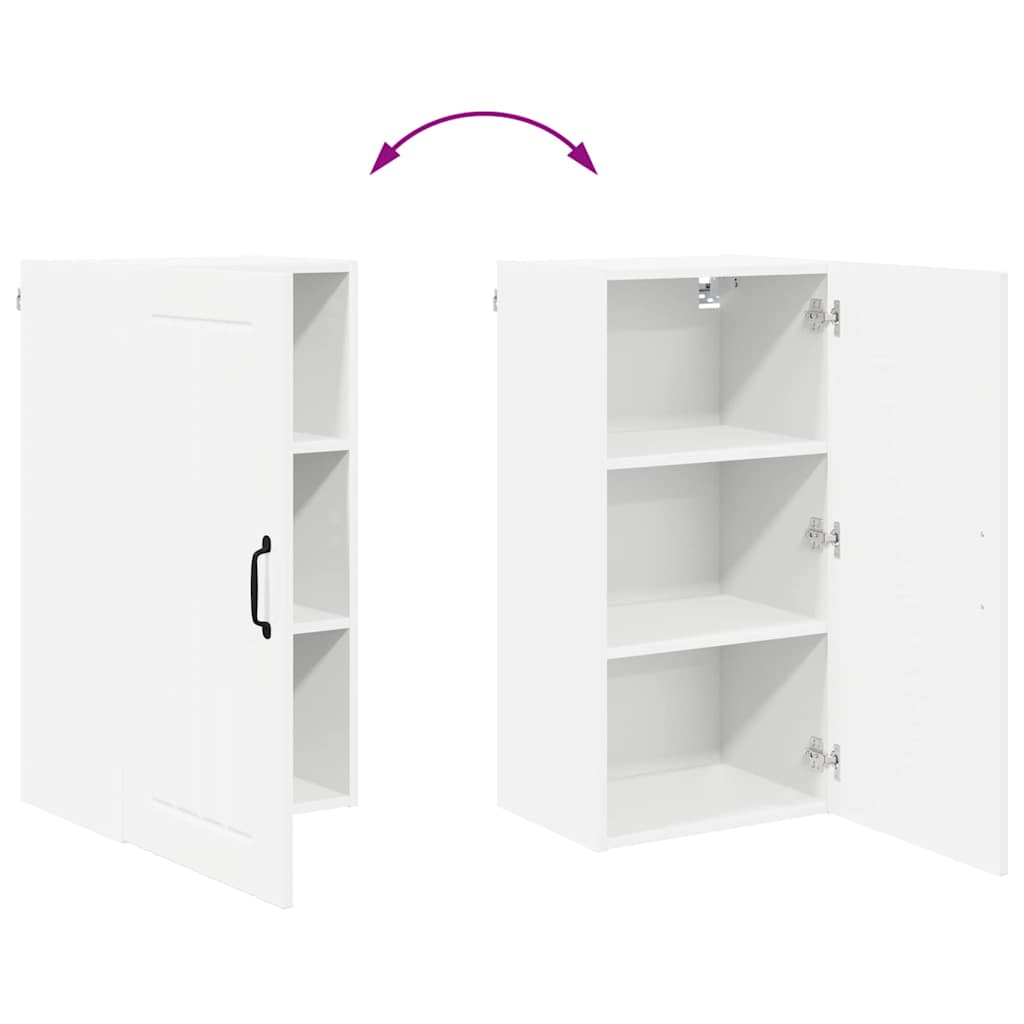 Kitchen Wall Cabinet with Door High Gloss White 40 x 31 x 80 cm