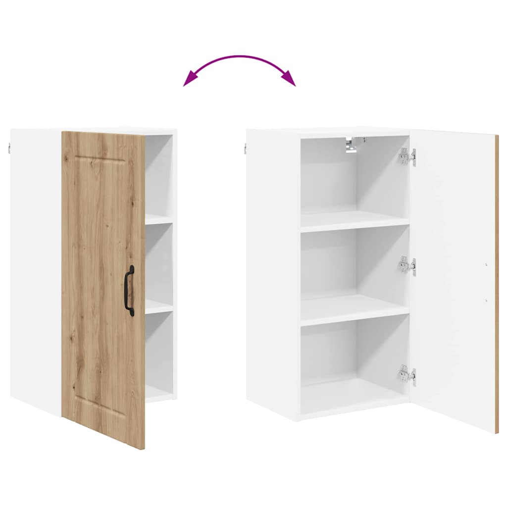 Kitchen Wall Cabinet with Shelf Artisan Oak 40 x 31 x 80 cm
