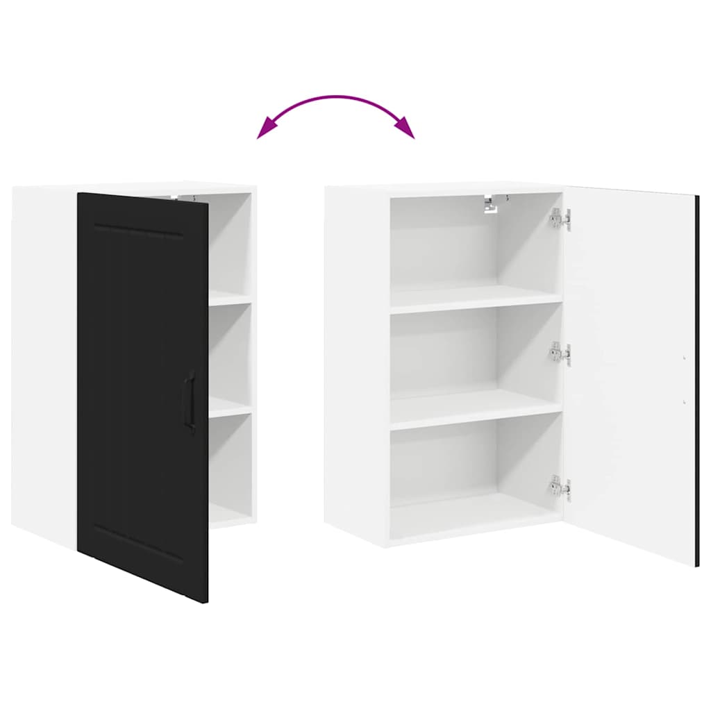 Kitchen Wall Cabinet Black 50 x 31 x 80 cm Engineered Wood