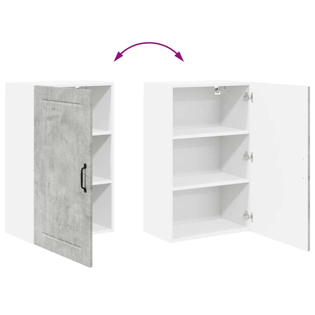 Kitchen Wall Cabinet with Shelf Concrete Grey 50 x 31 x 80 cm