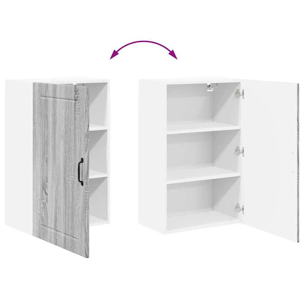 Kitchen Wall Cabinet with Shelf Grey Sonoma 50 x 31 x 80 cm