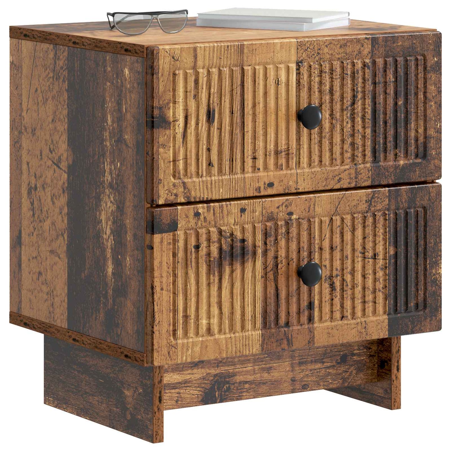 vidaXL Bedside Cabinet Old Wood 43 x 34.5 x 47.5 cm Engineered Wood