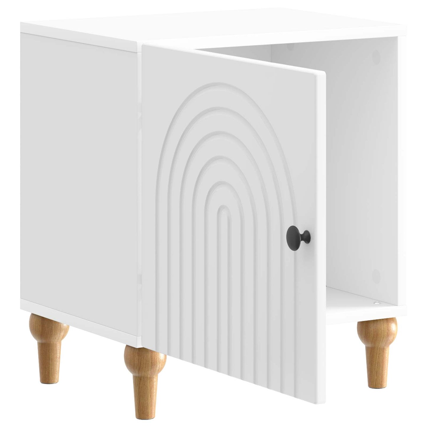 vidaXL Bedside Cabinet High Gloss White 43 x 34.5 x 50 cm