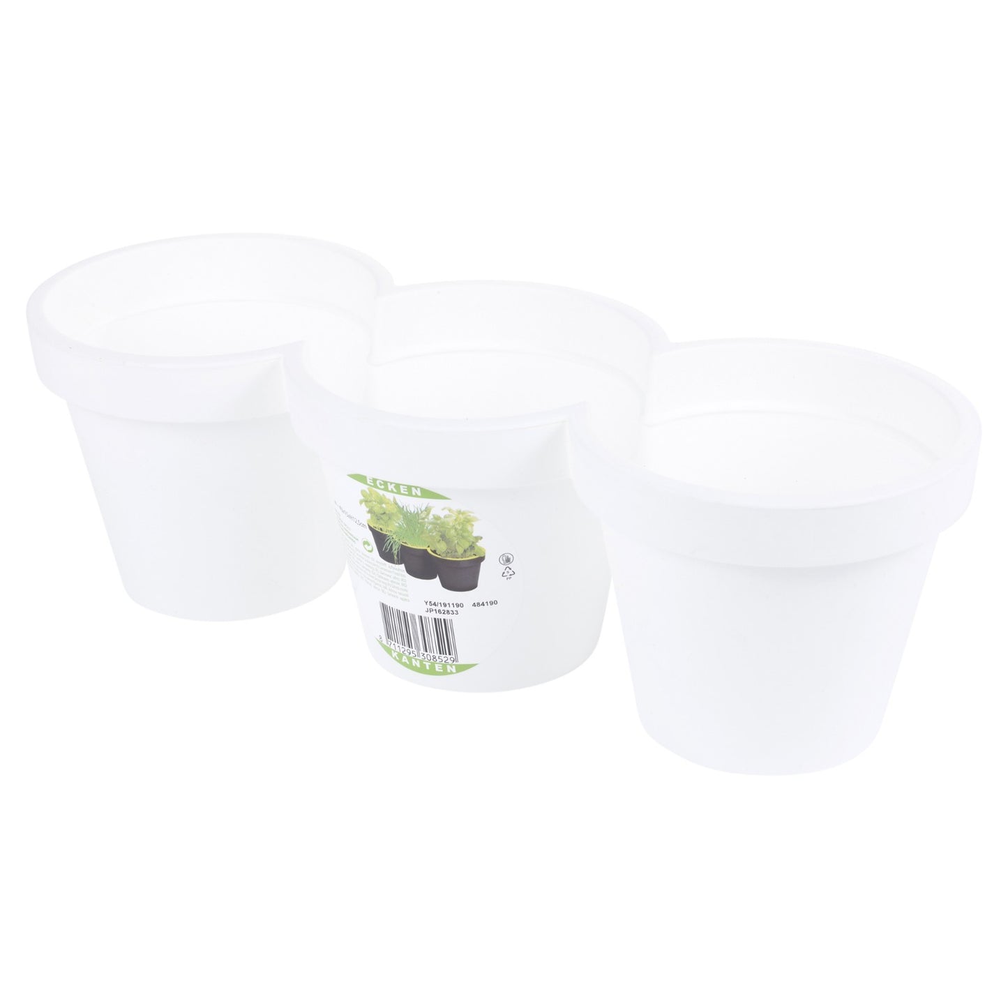 3 Section Plastic Plant Flower Pot Holder Planter Herb Coloured Garden Home Pots
