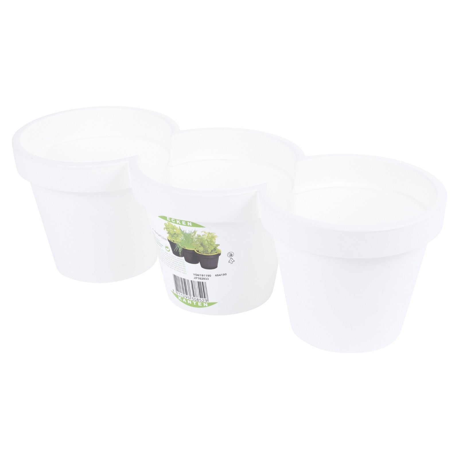 3 Section Plastic Plant Flower Pot Holder Planter Herb Coloured Garden Home Pots