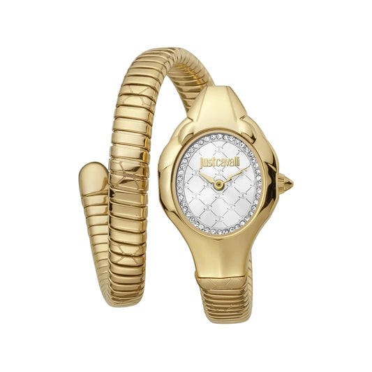 Just Cavalli Women's Gold Stainless Steel Watch, Silver Dial | Jc1l186m0035
