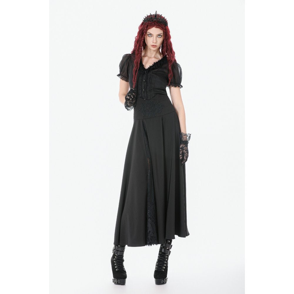 Dark in Love Elegant Gothic Long Skirt