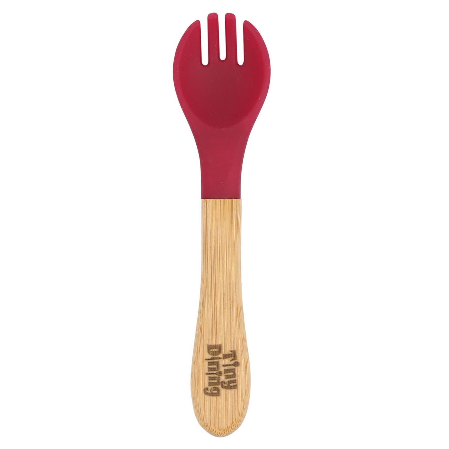 Bamboo Baby Weaning Fork with Silicone Tip