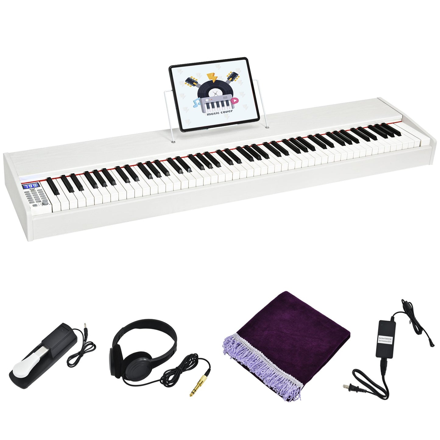 Full Size Weighted 88-Key Digital Piano for Beginner-Black