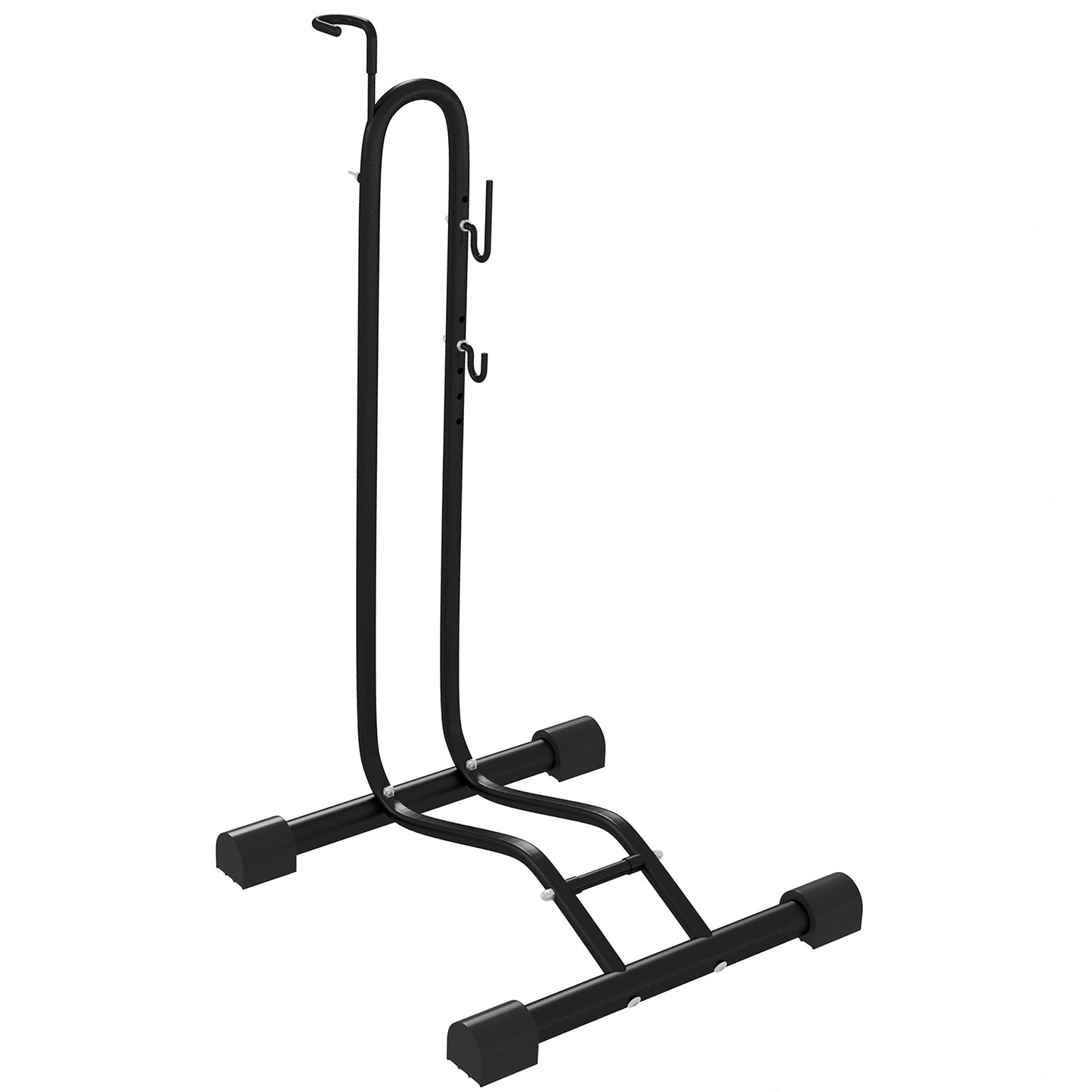 SPORTNOW Vertical & Horizontal Bike Rack Fits 6"-28" and 700c Bikes, Black
