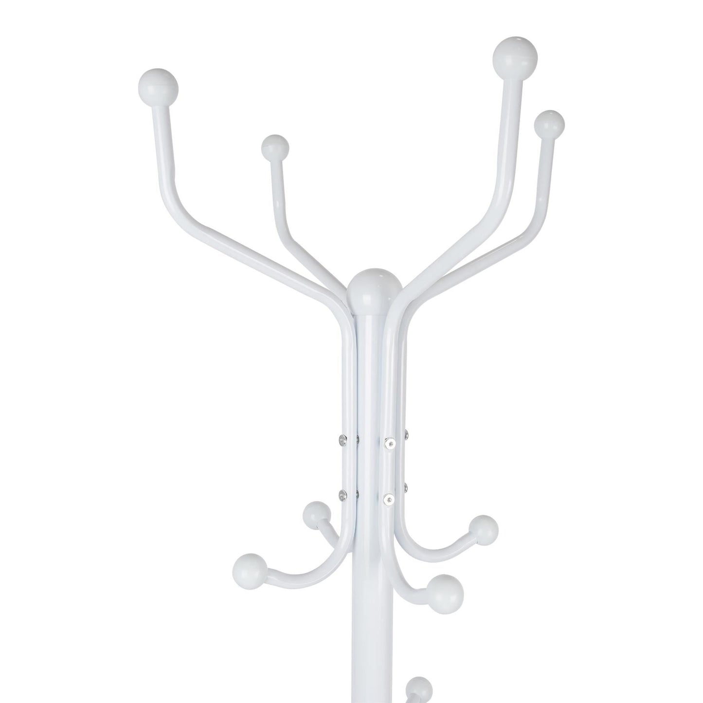 White Free-Standing Steel Coat Rack