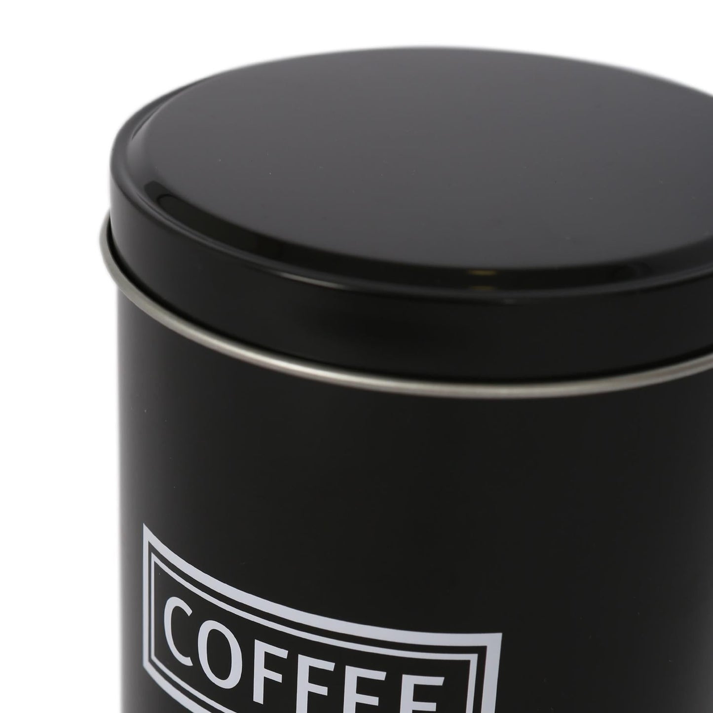3pc Round Metal Tea Coffee Sugar Canister Set