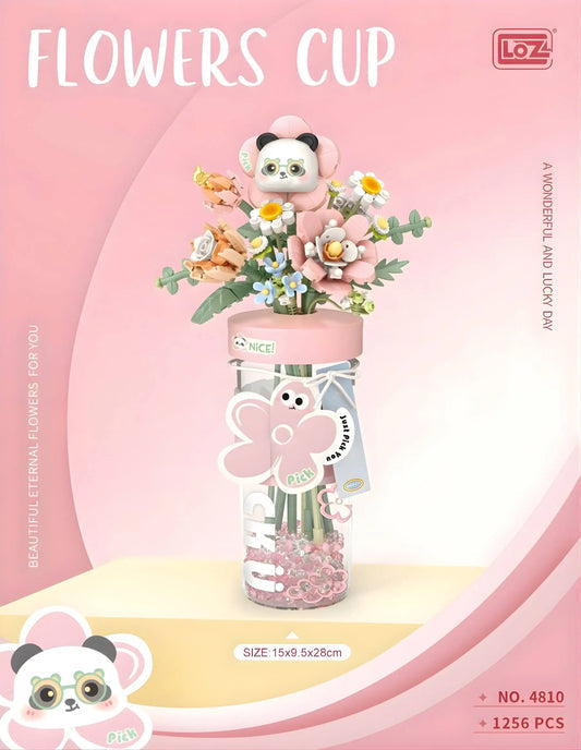 LOZ Super Pink Flower Bouquet Cup 4810