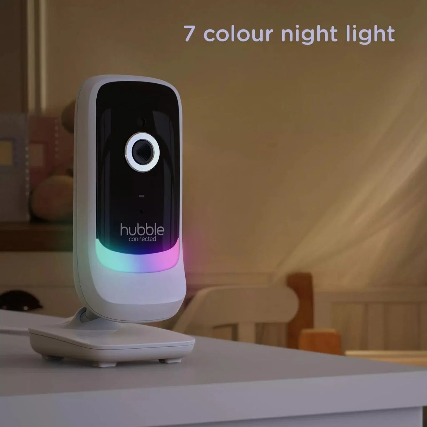 Hubble Nursery View Glow - 2.8" Video Baby Monitor White