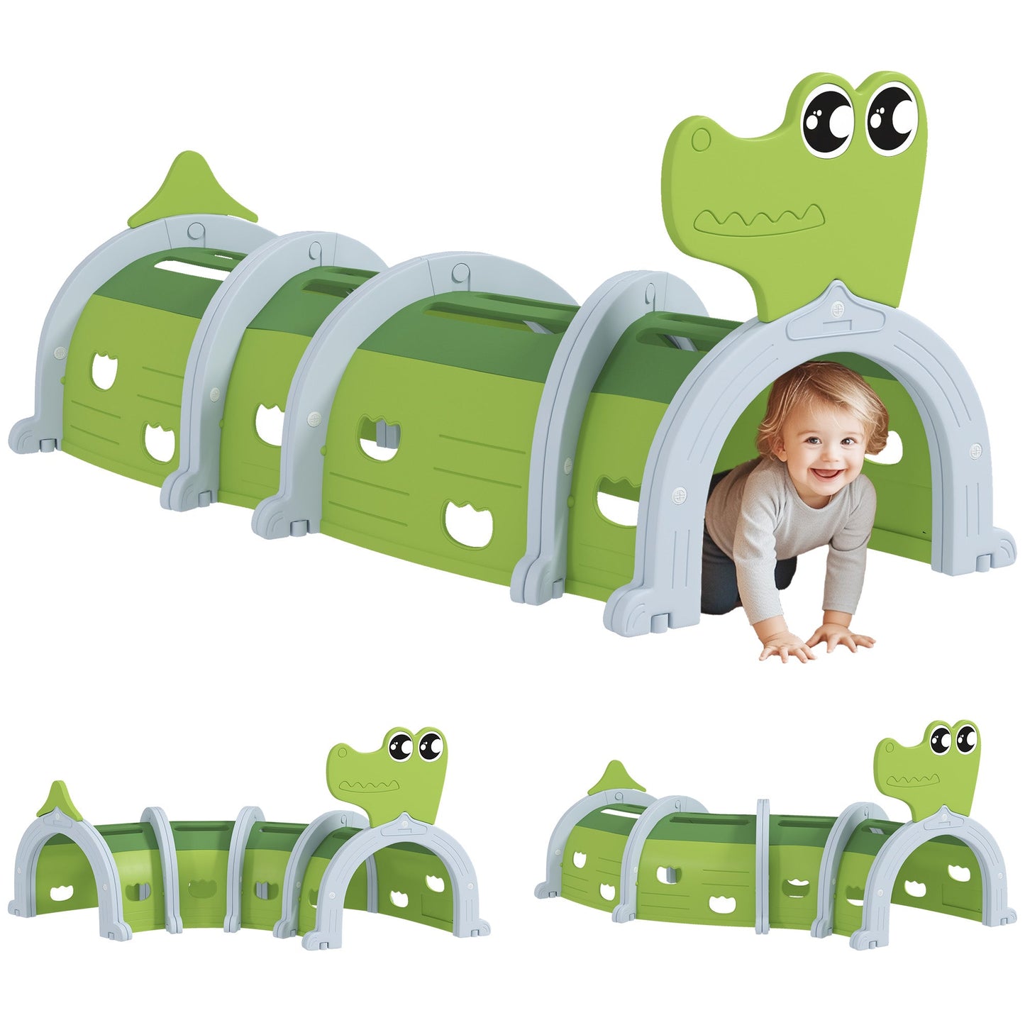 AIYAPLAY Kids Play Tunnel for Crawl and Climb, Toddler Tunnel for 3-6 Years Old