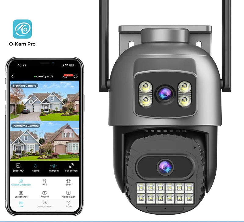 Camera Outdoor Auto Tracking Multi Screens 5X Digital Zoom PTZ Security Protection