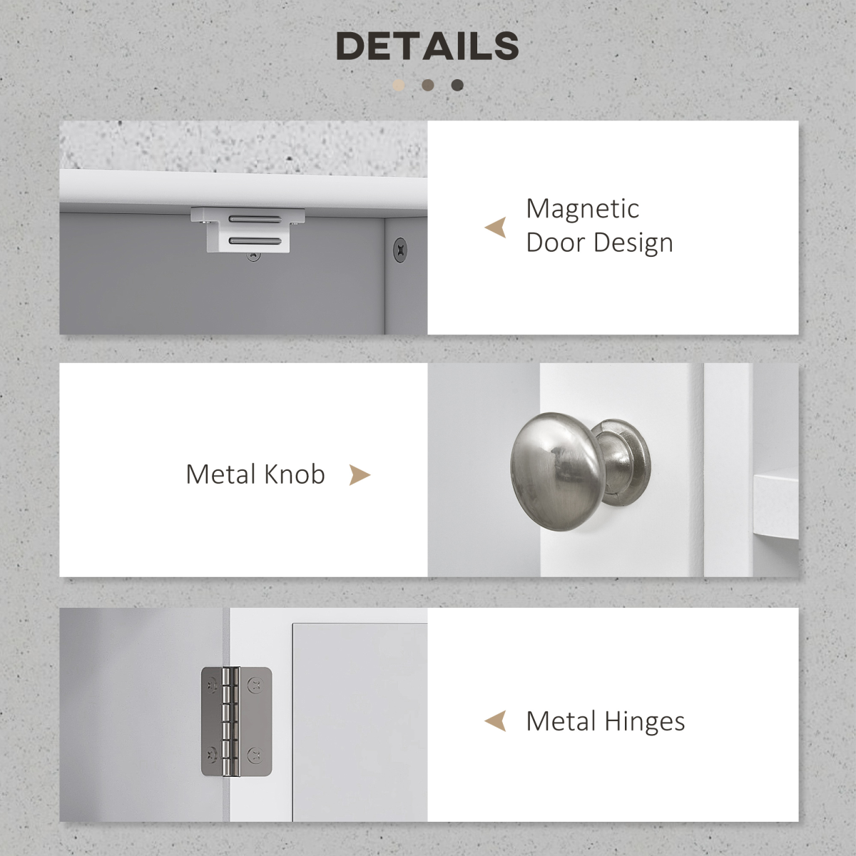 Wall Mount Mirror Cabinet Bathroom Storage Single Door Mounted Glass Cupboard